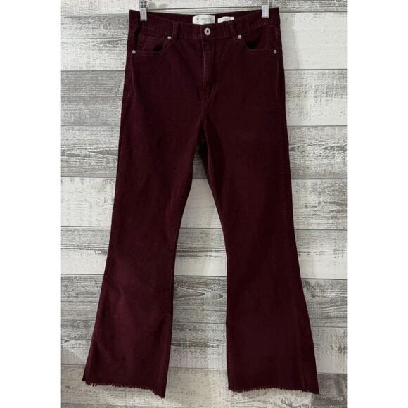 Celebrity Pink Denim - Celebrity Pink Flower Corduroy Flare Jeans Burnt Red Size 11/30 (Fit 30x29)